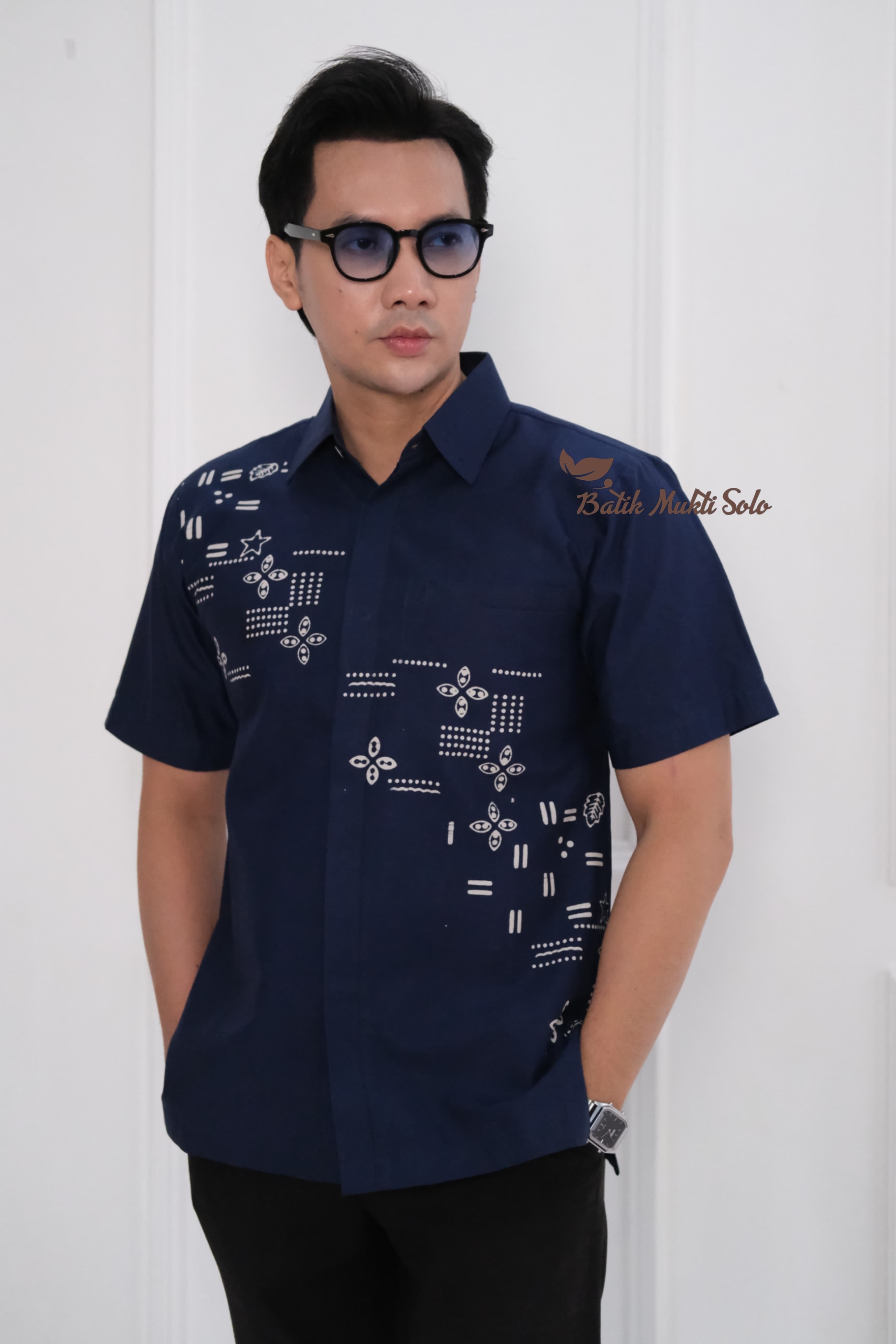 Kemeja Batik Pria Lengan Pendek handmade Premium A01