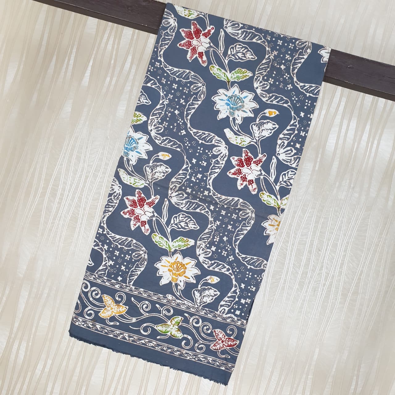 Kain Batik Cap Indigo  Premium S04166