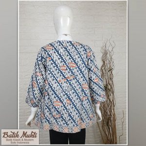 PRINGGONDANI BLOUSE INDIGO PARANG