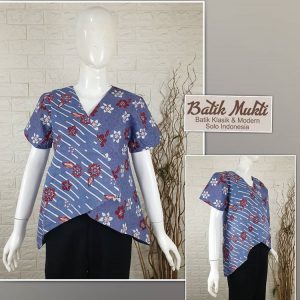 ROLENSA BLOUSE INDIGO KEMBANG