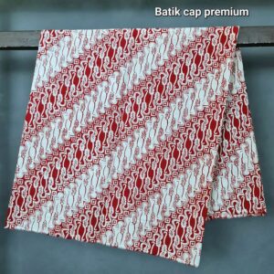 Kain Batik Cap Premium Katun Merah Putih