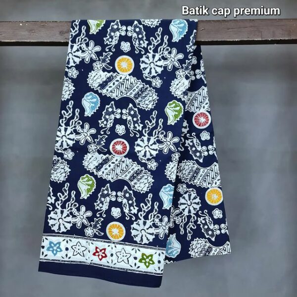 Kain Batik Cap Premium Motif Jeruk Hitam 2