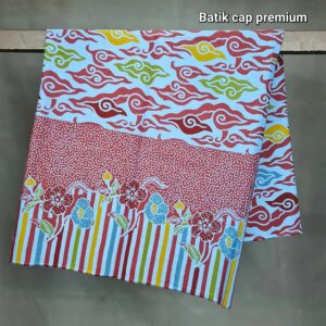 Kain Batik Cap Premium Motif Mega Mendung Warna Warni