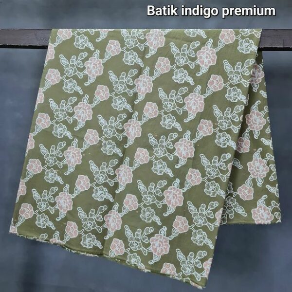 Kain Batik Indigo Premium Hijau Gambut 2